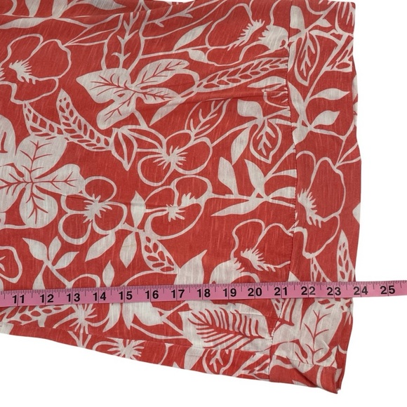 SOPRANO Coral Floral Women's Sleeveless Top. Lightweight With Ruffle Detail - Picture 8 of 10